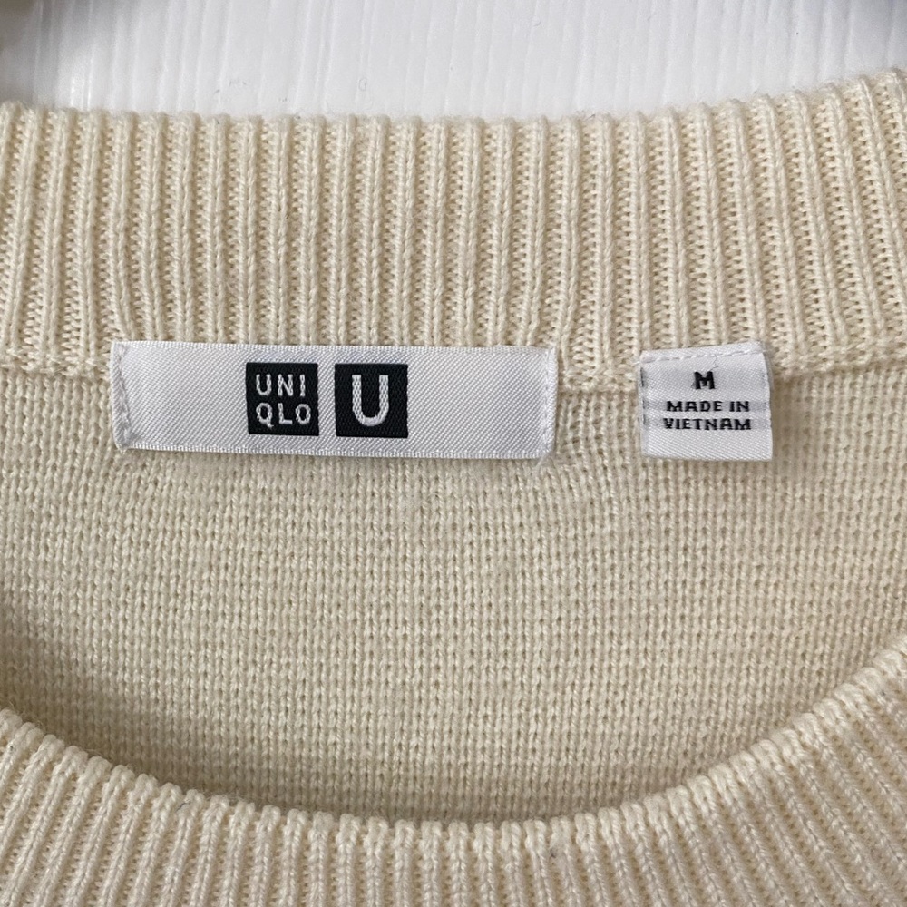 Ivory wool sweater, oversized - Picture 2 of 4